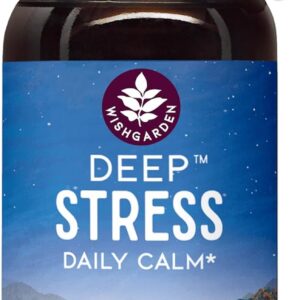 WishGarden Herbs Deep Stress with Ashwagandha – Plant-Based Liquid Herbal Adrenal Support Supplement with Ashwagandha Root and Powerhouse Adaptogens for Stress Relief, Fast-Acting Stress Tincture, 4oz
