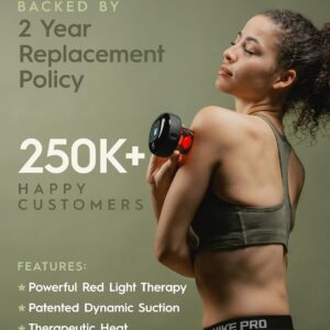 REVO The Original 4-in-1 Smart Cupping Therapy Massager, Red Light Therapy for Targeted Pain Relief, Knots, Aches, Muscle Soreness, Circulation & Tighter Skin, Portable Cupping Kit