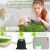 4-Tier Seed Sprouting Kit with Drain Holes and Drain Tray, Upgrade Stackable Microgreens Fresh Organic Bean Seed Sprouter Tray Ripple Soil-Free Sprouter Tray for Beans Alfalfa Seeds - Image 4