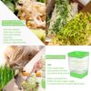 4-Tier Seed Sprouting Kit with Drain Holes and Drain Tray, Upgrade Stackable Microgreens Fresh Organic Bean Seed Sprouter Tray Ripple Soil-Free Sprouter Tray for Beans Alfalfa Seeds - Image 6