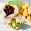 KerKoor Reusable-Cotton-Mesh-Produce-shopping-Bags-Washable Eco Friendly Premium See Through Lightweight Net zero Bulk Bags for Veggie Fruit Vegetable Grocery Storage (9 Packs) - Image 6