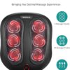 Nekteck Foot Massager with Heat, Shiatsu Heated Electric Kneading Foot Massager Machine for Plantar Fasciitis, Built-in Infrared Heat Function and Power Cord (Black) - Image 3