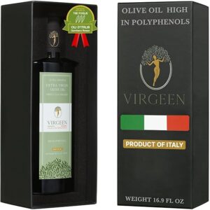 N°1 Drinking Extra Virgin Olive Oil – Italian Olive Oil from Italy 2025 Gold Awards Winner – 514 mg/kg High in Polyphenols evoo – 100% Unrefined and Cold pressed evoo for Drinking and Finishing Use